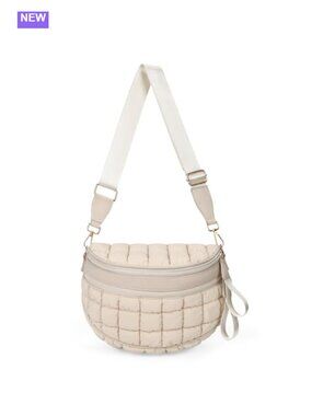 Quilted Nylon Crossbody Bum Bag Adjustable Strap Women